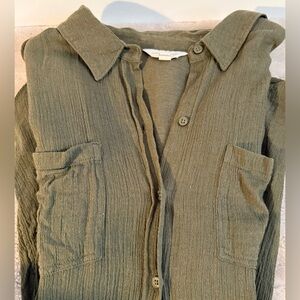 Lucky Brand Green Button-Up Shirt